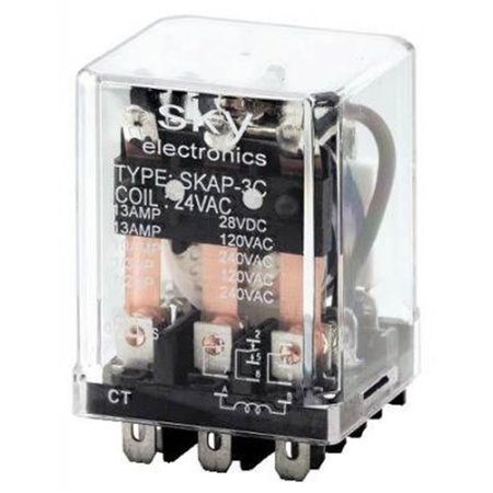 RELAY AND CONTROL 24V AC Coil 8 Pin Square Base Plug-in Relays RE439874